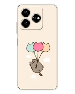 Чехол для ZTE Nubia V60 с картинкой «Пушин на шариках»
