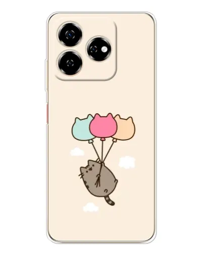 Чехол для ZTE Nubia V60 с картинкой «Пушин на шариках»