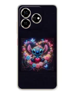 Чехол для ZTE Nubia V60 с картинкой «Stitch в цветах» Чехол для ZTE Nubia V60 с картинкой «Stitch в цветах»