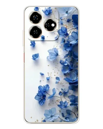 Чехол для ZTE Nubia V60 с картинкой «Голубой цветочный каскад»