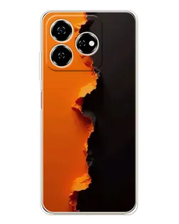 Чехол для ZTE Nubia V60 с картинкой «Оранжевый разлом»