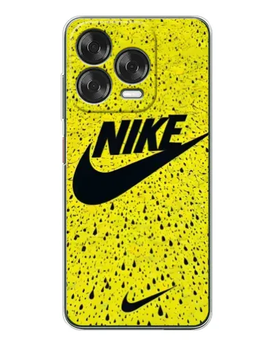 Чехол для ZTE Nubia V70 Design с картинкой «Желтый текстурный Nike»