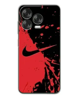Чохол для ZTE Nubia V70 Design з картинкою «Червоні бризки Nike»
