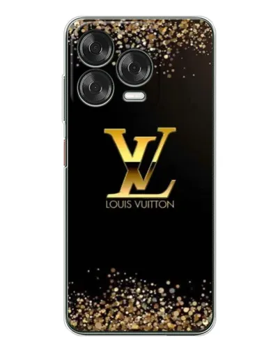 Чехол для ZTE Nubia V70 Design с картинкой «LV — золотые искры»