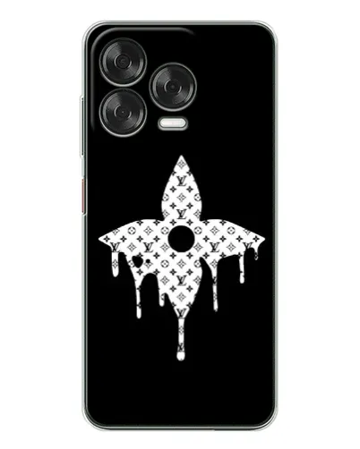 Чехол для ZTE Nubia V70 Design с картинкой «Цветочная монограмма»