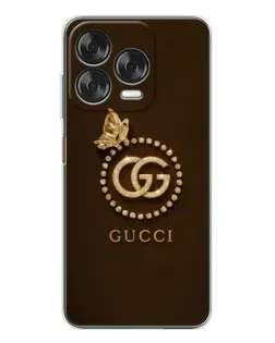 Чехол для ZTE Nubia V70 Design с картинкой «Gucci — золотая бабочка»