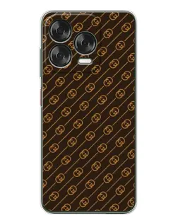 Чехол для ZTE Nubia V70 Design с картинкой «Gucci — золотые диагонали»
