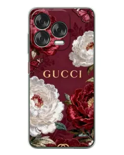Чохол для ZTE Nubia V70 Design з картинкою «Gucci — бордові троянди»