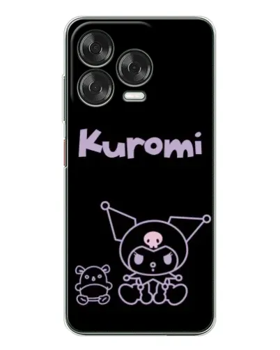 Чехол для ZTE Nubia V70 Design с картинкой «Kuromi — черный минимализм»