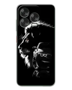 Чехол для ZTE Nubia V70 Design с картинкой «BMW и лев»