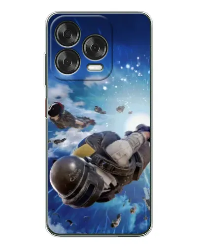 Чохол для ZTE Nubia V70 Design з картинкою «Десант PUBG — стрибок»