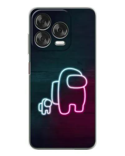 Чохол для ZTE Nubia V70 Design з картинкою «Among Us неон-арт»