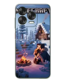 Чохол для ZTE Nubia V70 Design з картинкою «Зимовий Minecraft»