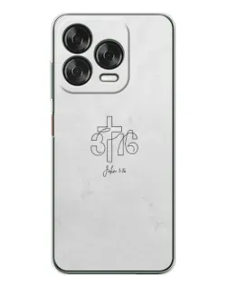 Чехол для ZTE Nubia V70 Design с картинкой «Иоанна 3:16 Крест»