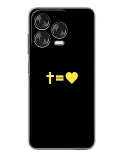 Чехол для ZTE Nubia V70 Design с картинкой «Сердце и Крест»