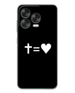 Чехол для ZTE Nubia V70 Design с картинкой «Крест и Сердце»