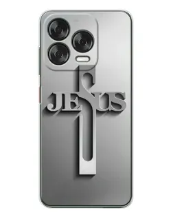 Чохол для ZTE Nubia V70 Design з картинкою «Металевий хрест Jesus»