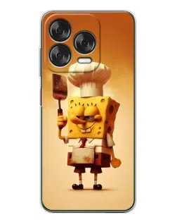 Чохол для ZTE Nubia V70 Design з картинкою «Губка Боб кухар»