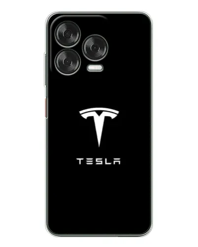 Чехол для ZTE Nubia V70 Design с картинкой «Tesla White Logo»