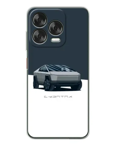 Чехол для ZTE Nubia V70 Design с картинкой «Серебристый Cybertruck Tesla»