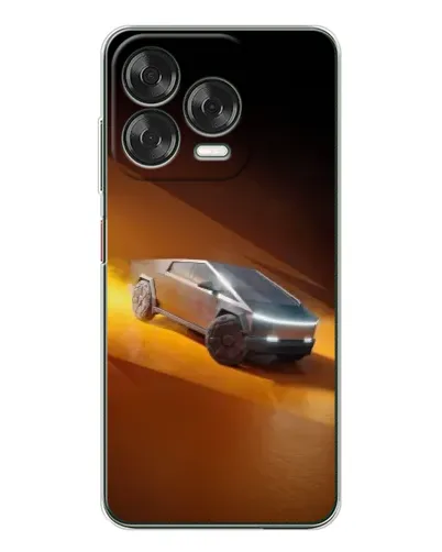 Чехол для ZTE Nubia V70 Design с картинкой «Cybertruck в пустыне»
