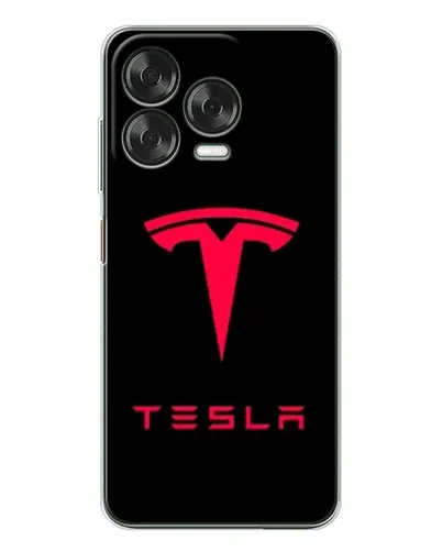 Чехол для ZTE Nubia V70 Design с картинкой «Tesla Red Logo»