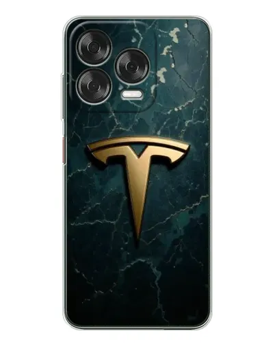 Чехол для ZTE Nubia V70 Design с картинкой «Мраморная Tesla Gold»