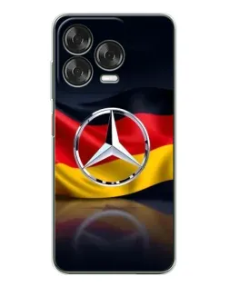 Чехол для ZTE Nubia V70 Design с картинкой «Mercedes — флаг Германии»