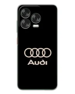 Чехол для ZTE Nubia V70 Design с картинкой «Audi — золотой логотип»