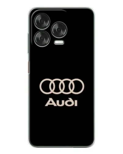 Чехол для ZTE Nubia V70 Design с картинкой «Audi — золотой логотип»