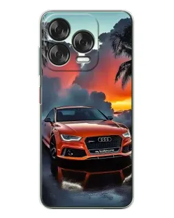 Чехол для ZTE Nubia V70 Design с картинкой «Audi — закат»