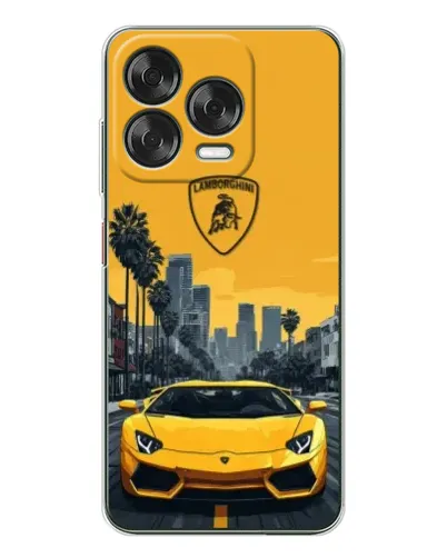 Чехол для ZTE Nubia V70 Design с картинкой «Желтый Lamborghini город» Чехол для ZTE Nubia V70 Design с картинкой «Желтый Lamborghini город»