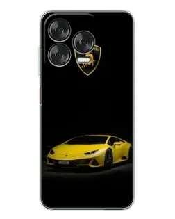 Чехол для ZTE Nubia V70 Design с картинкой «Lamborghini желтый акцент»