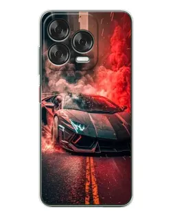 Чехол для ZTE Nubia V70 Design с картинкой «Lamborghini красный дым»