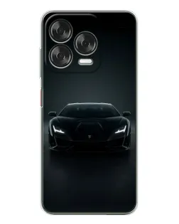 Чехол для ZTE Nubia V70 Design с картинкой «Черный Lamborghini Aventador»