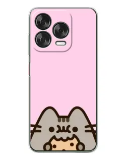 Чохол для ZTE Nubia V70 Design з картинкою «Pusheen та печиво»