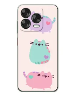 Чохол для ZTE Nubia V70 Design з картинкою «Pusheen тріо»