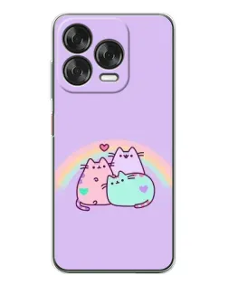 Чохол для ZTE Nubia V70 Design з картинкою «Веселкові Пушини»