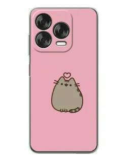 Чохол для ZTE Nubia V70 Design з картинкою «Pusheen серце»