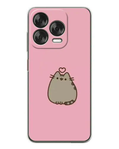 Чохол для ZTE Nubia V70 Design з картинкою «Pusheen серце»