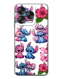 Чехол для ZTE Nubia V70 Design с картинкой «Стикеры Stitch и Angel»