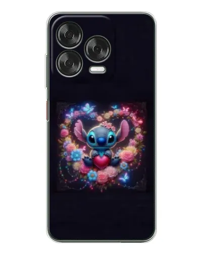 Чехол для ZTE Nubia V70 Design с картинкой «Stitch в цветах»