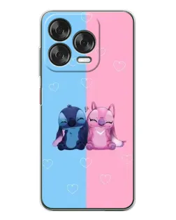 Чехол для ZTE Nubia V70 Design с картинкой «Stitch и Angel Love»