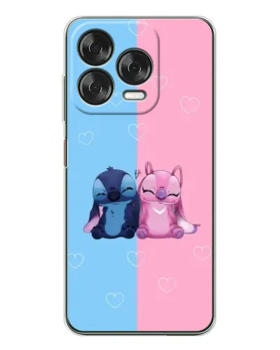 Чехол для ZTE Nubia V70 Design с картинкой «Stitch и Angel Love»