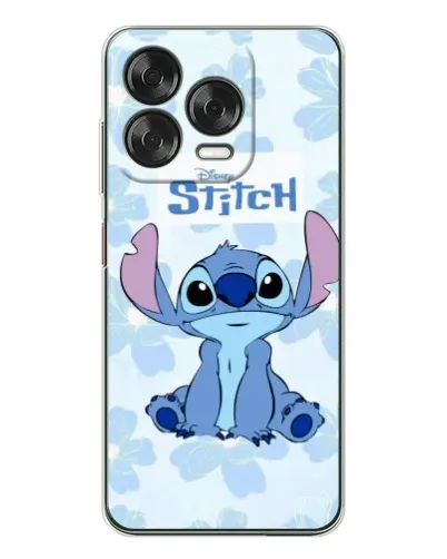 Чехол для ZTE Nubia V70 Design с картинкой «Stitch среди цветов»