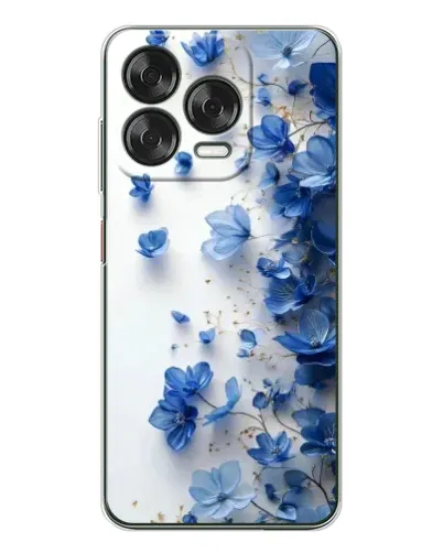 Чехол для ZTE Nubia V70 Design с картинкой «Голубой цветочный каскад»