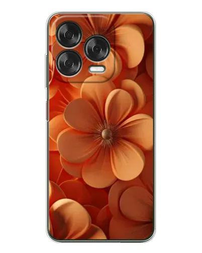 Чехол для ZTE Nubia V70 Design с картинкой «Оранжевый макро цветок»
