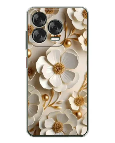 Чехол для ZTE Nubia V70 Design с картинкой «Белие бумажние  цвети»