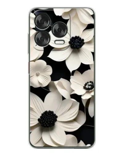 Чехол для ZTE Nubia V70 Design с картинкой «Объемные белые цветы»