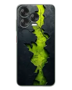 Чехол для ZTE Nubia V70 Design с картинкой «Салатовый разлом скалы»